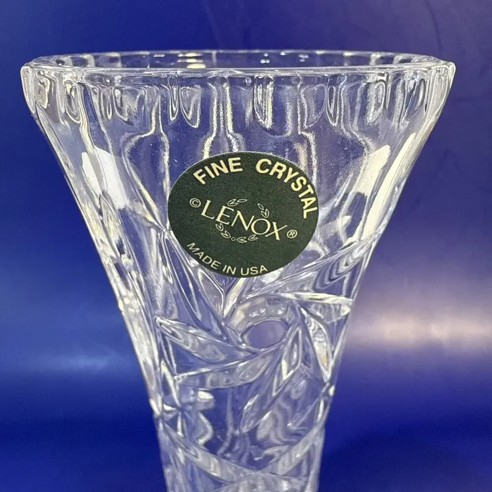 Lenox Fine Crystal Vase 6” Made In U.S.A. EUC